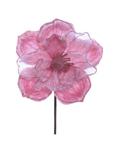 Цветок искусственный Магнолия 18x18x23 см 262285 Розовый Flando