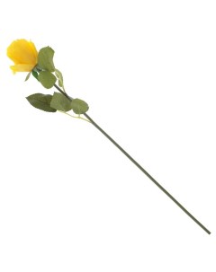 Цветок искусственный Роза 7x7x55 см 797513 Желтый Flando