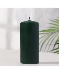 Свеча цилиндр 5х11 5 см 25 ч 175 г темно зеленая Омский свечной