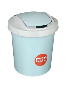 Контейнер для мусора Ориджинал 12 л небесный пластик Vetta