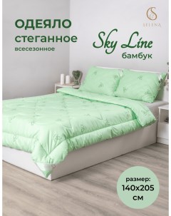 Одеяло Sky line Бамбук 1 5спальный 140x205 Всесезонное Selena