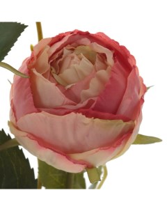 Цветок искусственный Роза 13x11x55 см 1шт из 2в 795791 Розовый Flando
