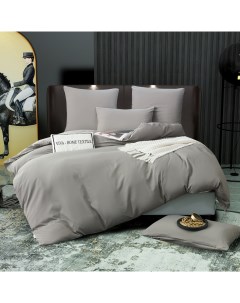 Комплект постельного белья CS055 двуспальный сатин серый Ситрейд
