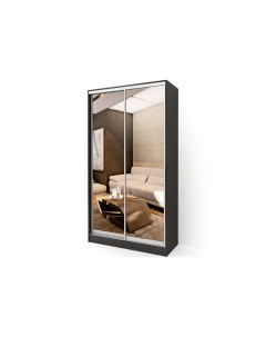 Шкаф купе для одежды Версаль 120x60x220 см 2 зеркальные двери корпус венге цаво Многомеб
