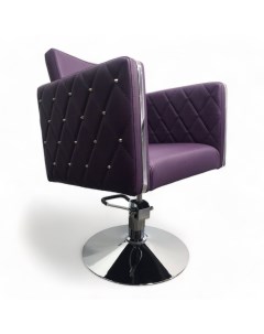 Парикмахерское кресло Вайлет Фиолетовый Гидравлика диск Nobrand