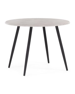 Деревянный стол Абилин 100х76 мрамор светло серый черный матовый Мебельные решения