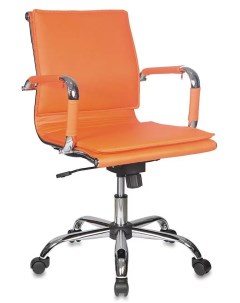 Кресло руководителя CH 993 Low на колесиках эко кожа оранжевый ch 993 low ora Бюрократ