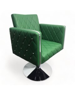 Парикмахерское кресло Гринвич II Зеленый Гидравлика диск Nobrand
