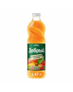 Напиток сокосодержащий яблочно персиковый 1 47 л Добрый