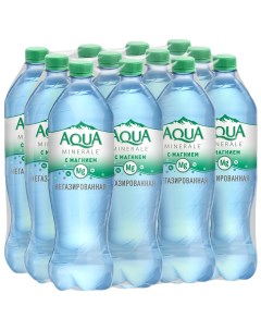 Вода с магнием негазированная питьевая 12 1 л Aqua minerale