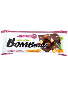 Батончик Шоколад фундук протеиновый неглазированный 60 г Bombbar