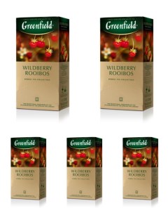 Чай травяной Wildberry Rooibos 25 пакетиков х 5 шт Greenfield