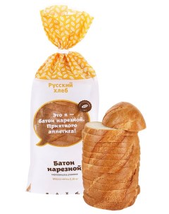 Батон Нарезной пшеничный в нарезке 400 г Русский хлеб