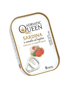 Сардина кусочки в томатном соусе 105 г Adriatic queen
