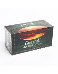 Чай черный golden ceylon 25 пакетиков по 2 г Greenfield