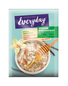 Каша овсяная Vegan Breakfast Ваниль мед миндаль 37 г Everyday