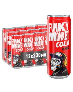 Газированный напиток вкус кола 0 33л х 12шт Funky monkey