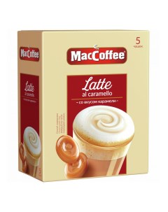 Кофейный напиток 3 в 1 Карамельный латте растворимый 22 г х 5 шт Maccoffee