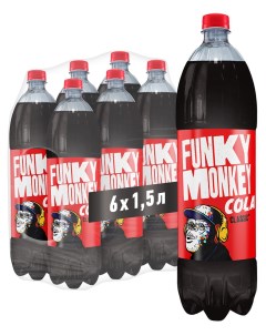 Газированный напиток Cola Classic 1 5 л 12 шт Funky monkey