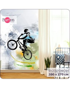 Фотообои флизелиновые 3d для подростков Граффити Велосипед 200х270 см K118 Bartonwall