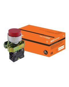 Кнопка с возвратом 1НО d22 мм красная IP40 SQ0704 0060 Tdm еlectric