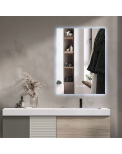 Зеркало для ванной Qwerty 180 60 прямоугольное вертикальное c часами и подогревом Nobrand