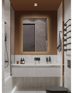 Зеркало для ванной Qwerty 120x80 вертикальное с тёплой LED подсветкой Nobrand