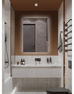 Зеркало для ванной Qwerty 120x80 вертикальное с нейтральной LED подсветкой Nobrand