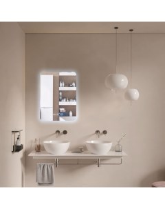 Зеркало для ванной Prisma 180 60 прямоугольное вертикальное c часами и подогревом Nobrand
