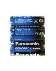 Батарейка солевая General Purpose AA R6 4S 1 5В спайка 4 шт Panasonic