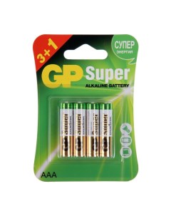Батарейка алкалиновая Super AAA LR03 4BL 9816509 4шт упак Gp