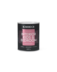 Краска для детских и спален Komandor Interior Kids Bedroom матовая база А белая 0 9 л Командор