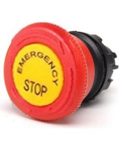 Головка для авар кнопки Грибок Ф40мм красная с табл фикс и возврат поворотом BDEE Emas