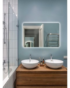 Зеркало для ванной Prisma 70 90 прямоугольное горизонтальное c подогревом Nobrand