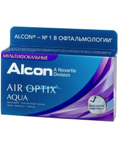 Контактные линзы AirOptix HydraGlyde for Multifocal 3 шт PWR 7 75 R 8 6 Аддидация M Air optix