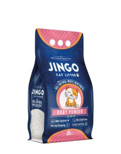 Наполнитель для кошачьих туалетов Детская присыпка бентонитовый 5 л 4 35 кг Jingo