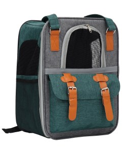 Рюкзак переноска для животных 52 х 22 х 41 см зелёный Пижон