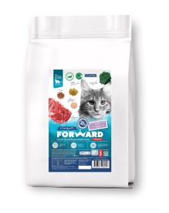 Сухой корм для кошек для стерилизованных говядина 5 кг Forward