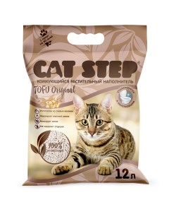 Комкующийся наполнитель растительный 5 62 кг Cat step