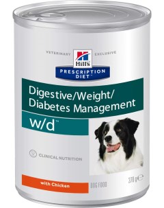 Корм влажный Prescription Diet w d Digestive Weight Management для собак 370 г Hill`s