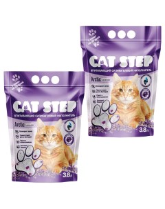 Наполнитель Arctic Lavender впитывающий силикагелевый 3 8 л х 2 шт Cat step