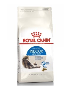 Сухой корм для кошек Indoor Long Hair для домашних длинношерстных кошек 2 кг Royal canin