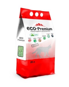 Комкующийся наполнитель Зеленый чай древесный 20 л Eco-premium