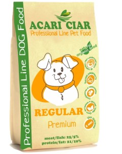 Сухой корм для собак Regular говядина средняя гранула 5кг Acari ciar
