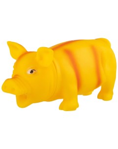Игрушка для собак Поросёнок с пищалкой жевательная жёлтый винил 10x6x21 см Рыжий кот