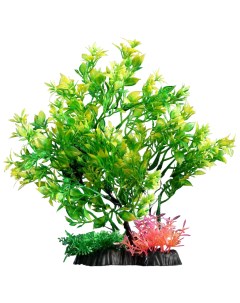 Искусственное растение для аквариума 25 см зелёное Пижон аква