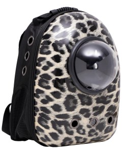 Рюкзак переноски Леопардовый для животных с окном для обзора 32 х 22 х 43 см Пижон