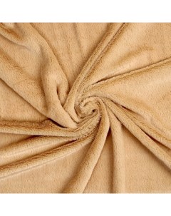 Ткань Мех на трикотажной основе 100х150 см цвет светло коричневый Страна карнавалия