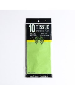 Бумага упаковочная тишью зеленая 50 см х 66 см 10 шт Nobrand