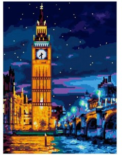 Алмазная мозаика Ночь в Лондоне 30х40 см Лори